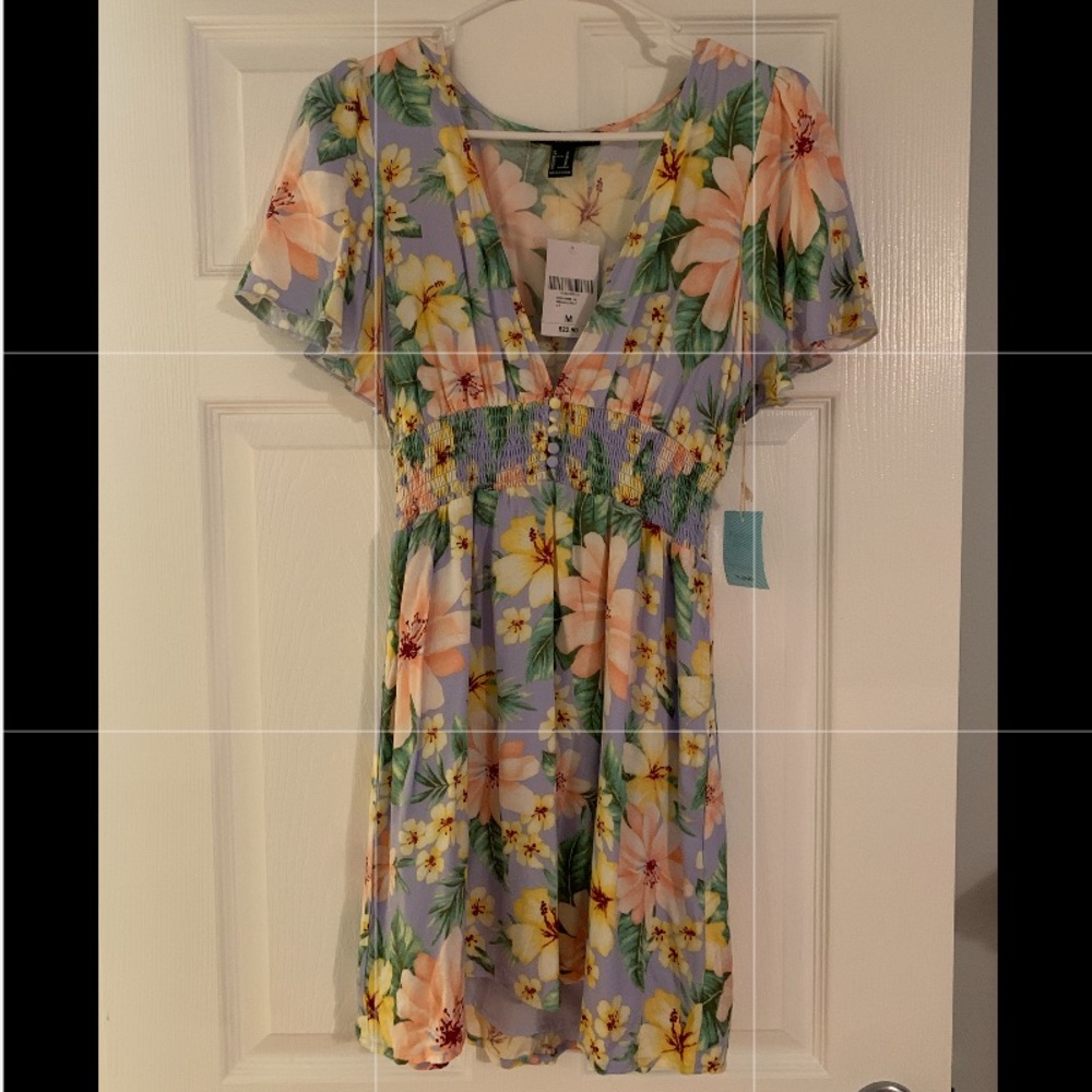 Floral print mini dress